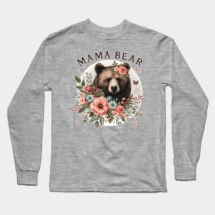 Floral Mama Bear Long Sleeve T-Shirt